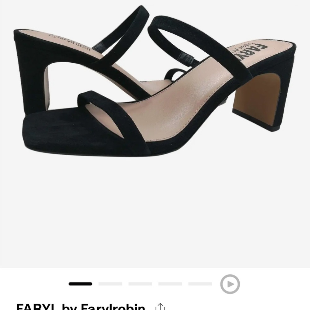 Black Chunky Heel Slip-On Shoes
